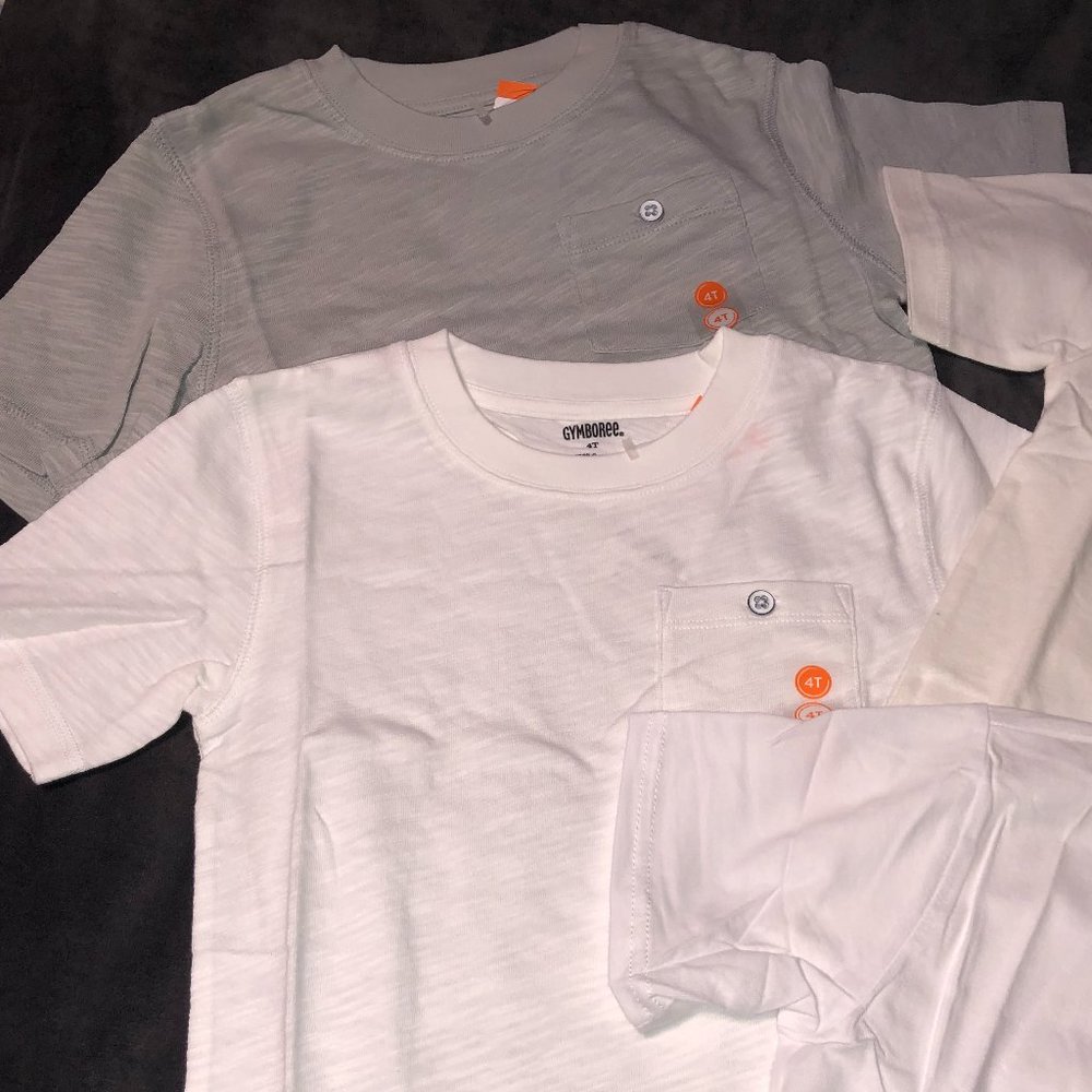 GYMBOREE & CHILDREN's PLACE Boys SS White/Gray/Navy T-Shirts Sz 4T NWT - Picture 3 of 5